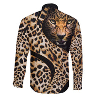 Africa Leopard Skin Pattern Family Matching Off The Shoulder Long Sleeve Dress and Hawaiian Shirt Version 01 - Wonder Print Shop