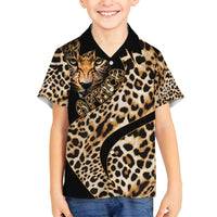 Africa Leopard Skin Pattern Family Matching Tank Maxi Dress and Hawaiian Shirt Version 01 - Wonder Print Shop