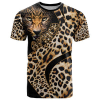 Africa Leopard Skin Pattern T Shirt Version 01 - Wonder Print Shop