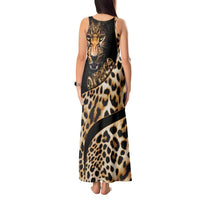 Africa Leopard Skin Pattern Tank Maxi Dress Version 01 - Wonder Print Shop