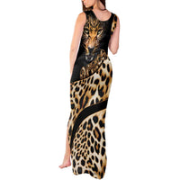 Africa Leopard Skin Pattern Tank Maxi Dress Version 01 - Wonder Print Shop