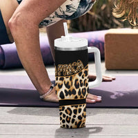Africa Leopard Skin Pattern Tumbler With Handle Version 01 - Wonder Print Shop