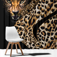 Africa Leopard Skin Pattern Window Curtain Version 01 - Wonder Print Shop