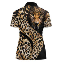 Africa Leopard Skin Pattern Women Polo Shirt Version 01 - Wonder Print Shop
