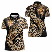 Africa Leopard Skin Pattern Women Polo Shirt Version 01 - Wonder Print Shop