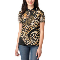 Africa Leopard Skin Pattern Women Polo Shirt Version 01 - Wonder Print Shop