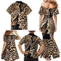 Africa Leopard Skin Pattern Family Matching Mermaid Dress and Hawaiian Shirt Version 02 LT9 - Wonder Print Shop