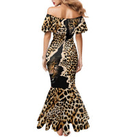 Africa Leopard Skin Pattern Family Matching Mermaid Dress and Hawaiian Shirt Version 02 LT9 - Wonder Print Shop