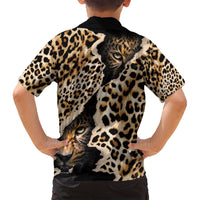 Africa Leopard Skin Pattern Family Matching Summer Maxi Dress and Hawaiian Shirt Version 02 - Wonder Print Shop