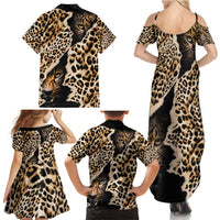 Africa Leopard Skin Pattern Family Matching Summer Maxi Dress and Hawaiian Shirt Version 02 - Wonder Print Shop