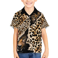 Africa Leopard Skin Pattern Family Matching Summer Maxi Dress and Hawaiian Shirt Version 02 - Wonder Print Shop