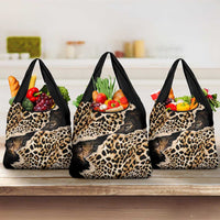 Africa Leopard Skin Pattern Grocery Bag Version 02