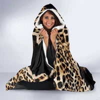 Africa Leopard Skin Pattern Hooded Blanket Version 02