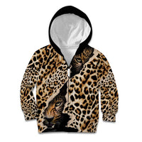 Africa Leopard Skin Pattern Kid Hoodie Version 02 - Wonder Print Shop