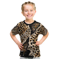 Africa Leopard Skin Pattern Kid T Shirt Version 02 - Wonder Print Shop