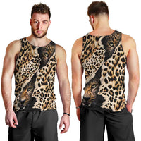Africa Leopard Skin Pattern Men Tank Top Version 02 - Wonder Print Shop