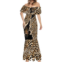 Africa Leopard Skin Pattern Mermaid Dress Version 02 - Wonder Print Shop