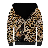 Africa Leopard Skin Pattern Sherpa Hoodie Version 02 - Wonder Print Shop