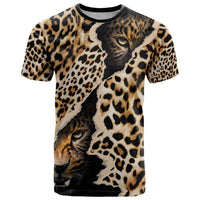 Africa Leopard Skin Pattern T Shirt Version 02 - Wonder Print Shop