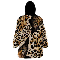 Africa Leopard Skin Pattern Wearable Blanket Hoodie Version 02 - Wonder Print Shop