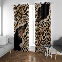 Africa Leopard Skin Pattern Window Curtain Version 02 - Wonder Print Shop