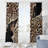 Africa Leopard Skin Pattern Window Curtain Version 02 - Wonder Print Shop