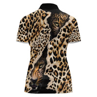 Africa Leopard Skin Pattern Women Polo Shirt Version 02 - Wonder Print Shop