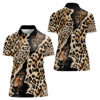 Africa Leopard Skin Pattern Women Polo Shirt Version 02 - Wonder Print Shop