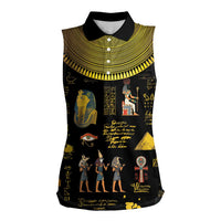 Ancient Egypt and Hieroglyphs Women Sleeveless Polo Shirt - Wonder Print Shop