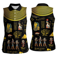 Ancient Egypt and Hieroglyphs Women Sleeveless Polo Shirt - Wonder Print Shop