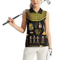 Ancient Egypt and Hieroglyphs Women Sleeveless Polo Shirt - Wonder Print Shop