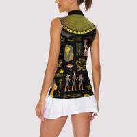 Ancient Egypt and Hieroglyphs Women Sleeveless Polo Shirt - Wonder Print Shop