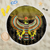 Ancient Egyptian Beach Blanket Symbol of Horus The Falcon God LT9 - Wonder Print Shop