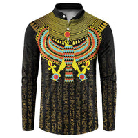 Ancient Egyptian Button Sweatshirt Symbol of Horus The Falcon God LT9 - Wonder Print Shop
