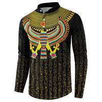 Ancient Egyptian Button Sweatshirt Symbol of Horus The Falcon God LT9 - Wonder Print Shop