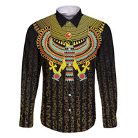 Ancient Egyptian Family Matching Off Shoulder Short Dress and Hawaiian Shirt Symbol of Horus The Falcon God LT9 - Wonder Print Shop
