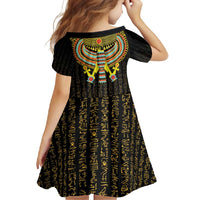 Ancient Egyptian Family Matching Short Sleeve Bodycon Dress and Hawaiian Shirt Symbol of Horus The Falcon God - Wonder Print Shop