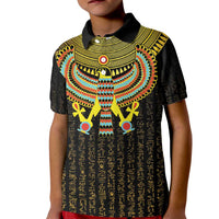 Ancient Egyptian Kid Polo Shirt Symbol of Horus The Falcon God - Wonder Print Shop