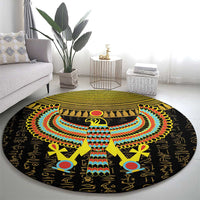 Ancient Egyptian Round Carpet Symbol of Horus The Falcon God