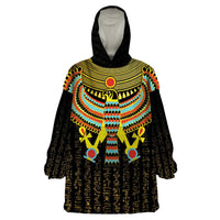 Ancient Egyptian Wearable Blanket Hoodie Symbol of Horus The Falcon God - Wonder Print Shop