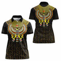 Ancient Egyptian Women Polo Shirt Symbol of Horus The Falcon God - Wonder Print Shop
