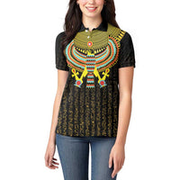Ancient Egyptian Women Polo Shirt Symbol of Horus The Falcon God - Wonder Print Shop