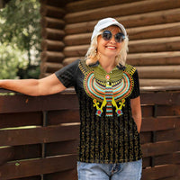 Ancient Egyptian Women Polo Shirt Symbol of Horus The Falcon God - Wonder Print Shop