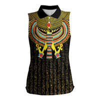 Ancient Egyptian Women Sleeveless Polo Shirt Symbol of Horus The Falcon God - Wonder Print Shop