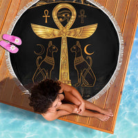 Ankh with Eye of Horus Beach Blanket Ancient Egypt Culture LT9 - Wonder Print Shop