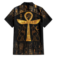 Ankh with Eye of Horus Family Matching Short Sleeve Bodycon Dress and Hawaiian Shirt Ancient Egypt Culture - Wonder Print Shop