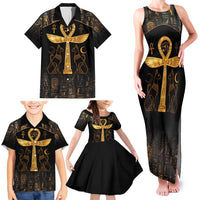 Ankh with Eye of Horus Family Matching Tank Maxi Dress and Hawaiian Shirt Ancient Egypt Culture - Wonder Print Shop