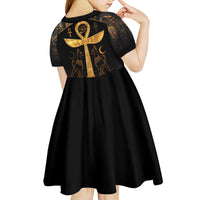 Ankh with Eye of Horus Kid Short Sleeve Dress Ancient Egypt Culture - Wonder Print Shop