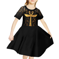 Ankh with Eye of Horus Kid Short Sleeve Dress Ancient Egypt Culture - Wonder Print Shop