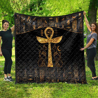 Ankh with Eye of Horus Quilt Ancient Egypt Culture - Wonder Print Shop